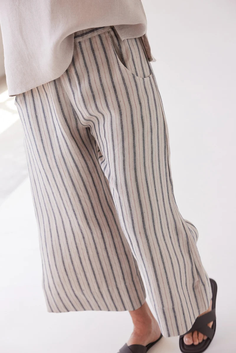 Eva's Sunday Oliver pant - Navy Stripe