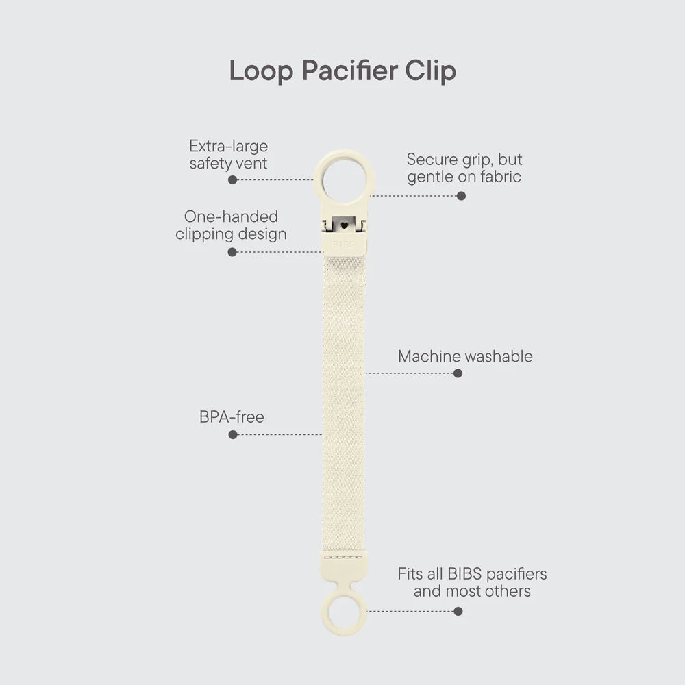 Bibs Pacifier Clip Loop - Blush