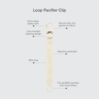 Bibs Pacifier Clip Loop - Blush
