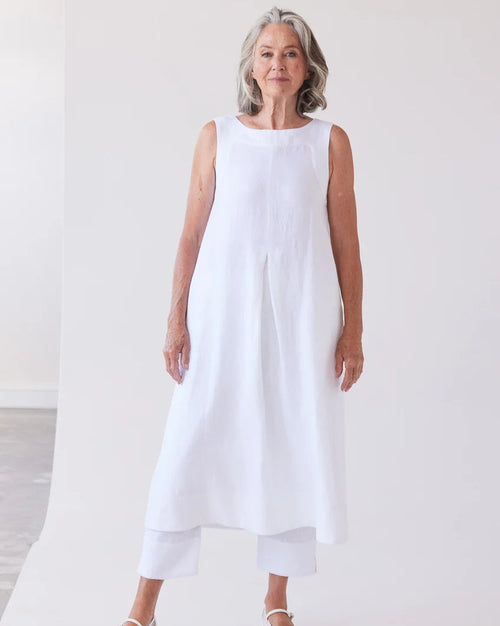 Eva's Sunday Paloma Sleeveless Dress - White
