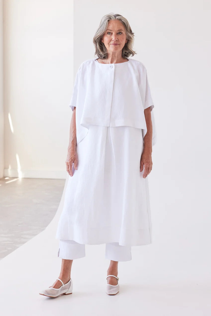 Eva's Sunday Paloma Sleeveless Dress - White