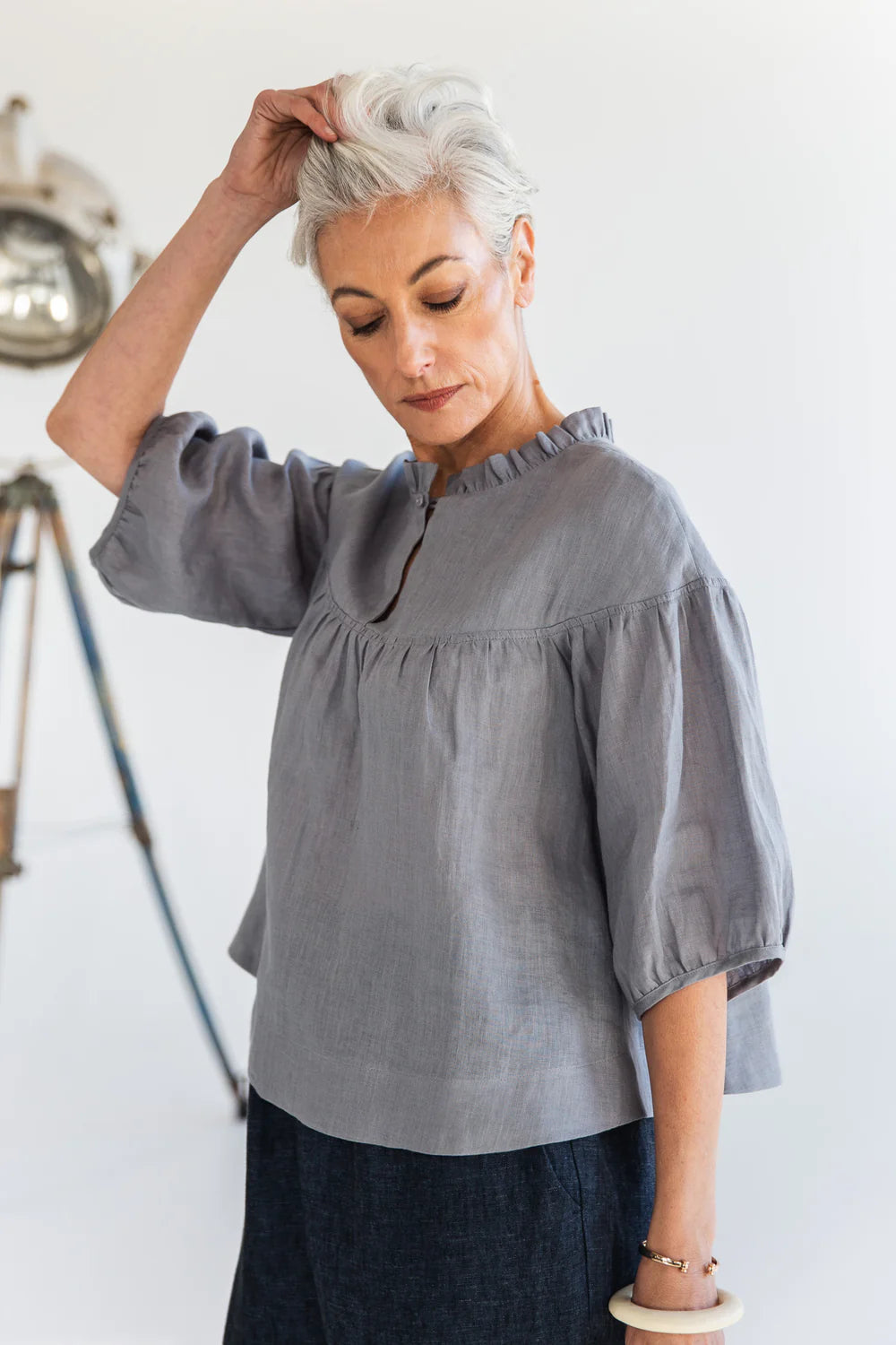 Eva's Sunday Peggie Top - Bluebell