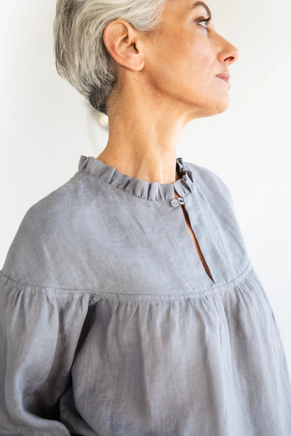 Eva's Sunday Peggie Top - Bluebell