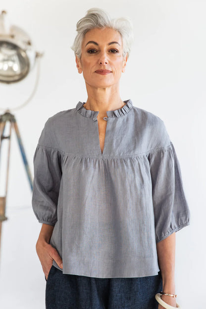 Eva's Sunday Peggie Top - Bluebell