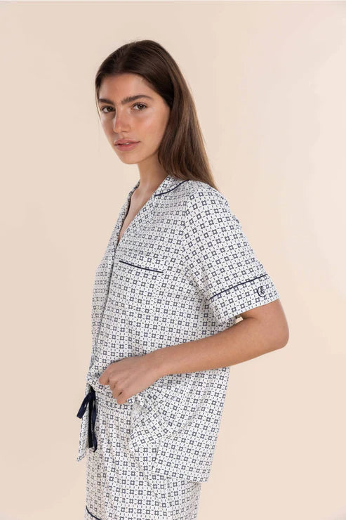 Gingerlilly Penelope Bamboo Short Set - Navy