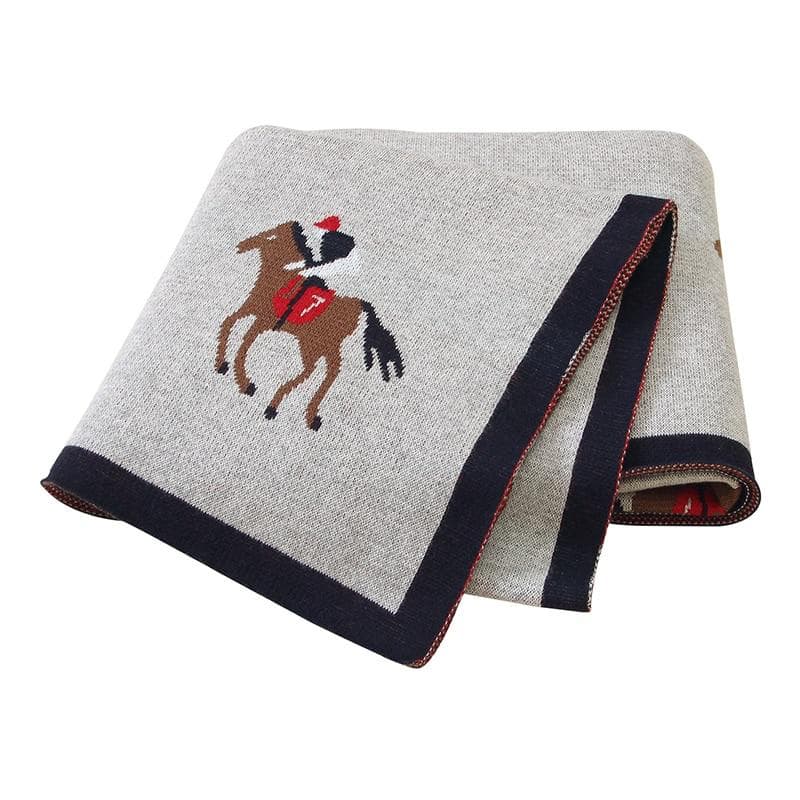 Polo Grey Baby Blanket