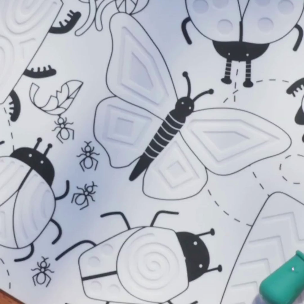 HeyDoodle Busy Bugs Sensory Colouring & Doodle Mat