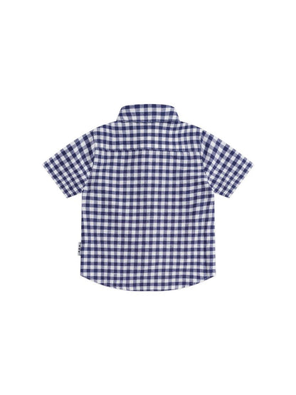 Huxbaby Huxbear Button Up Blue Check