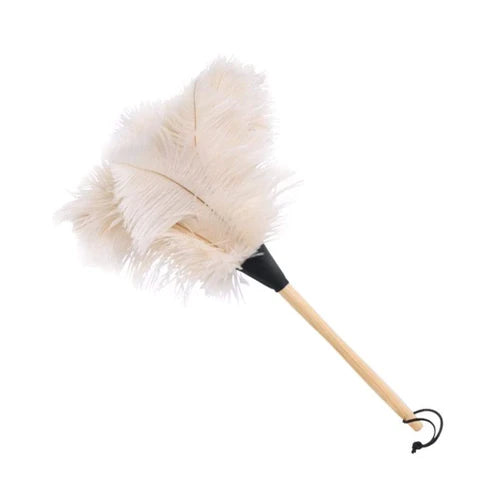 White Ostrich Feather Duster - 50cm