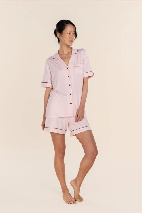 Gingerlilly Sadie Bamboo Short PJ Set - Pink