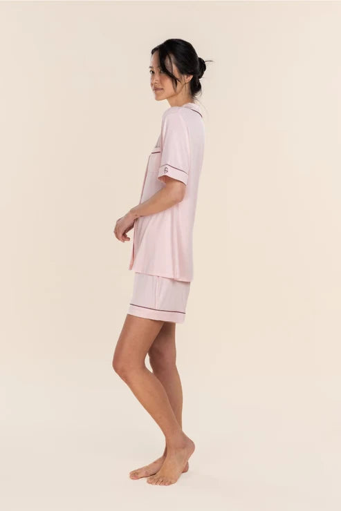Gingerlilly Sadie Bamboo Short PJ Set - Pink