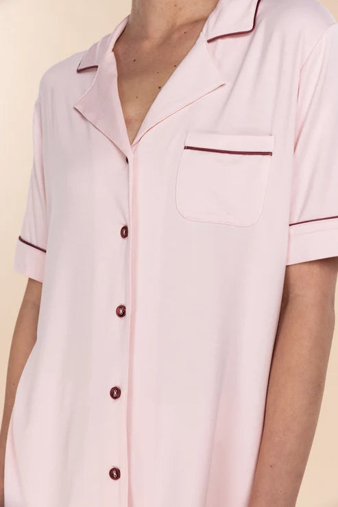 Gingerlilly Sadie Bamboo Short PJ Set - Pink
