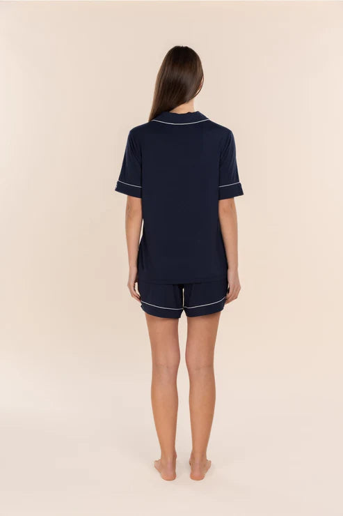 Gingerlilly Sadie Bamboo Short PJ Set - Navy