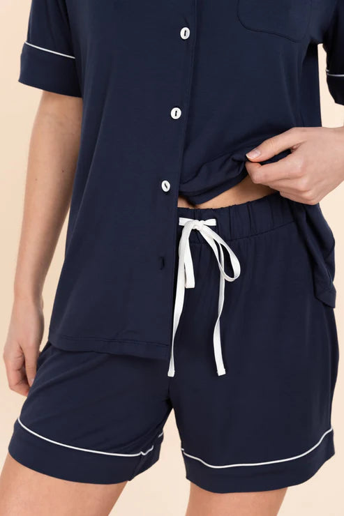 Gingerlilly Sadie Bamboo Short PJ Set - Navy