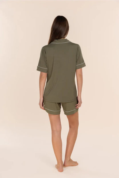 Gingerlilly Sadie Bamboo Short PJ Set - Olive