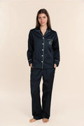 Gingerlilly Susanna Cotton Long PJ Set - Navy