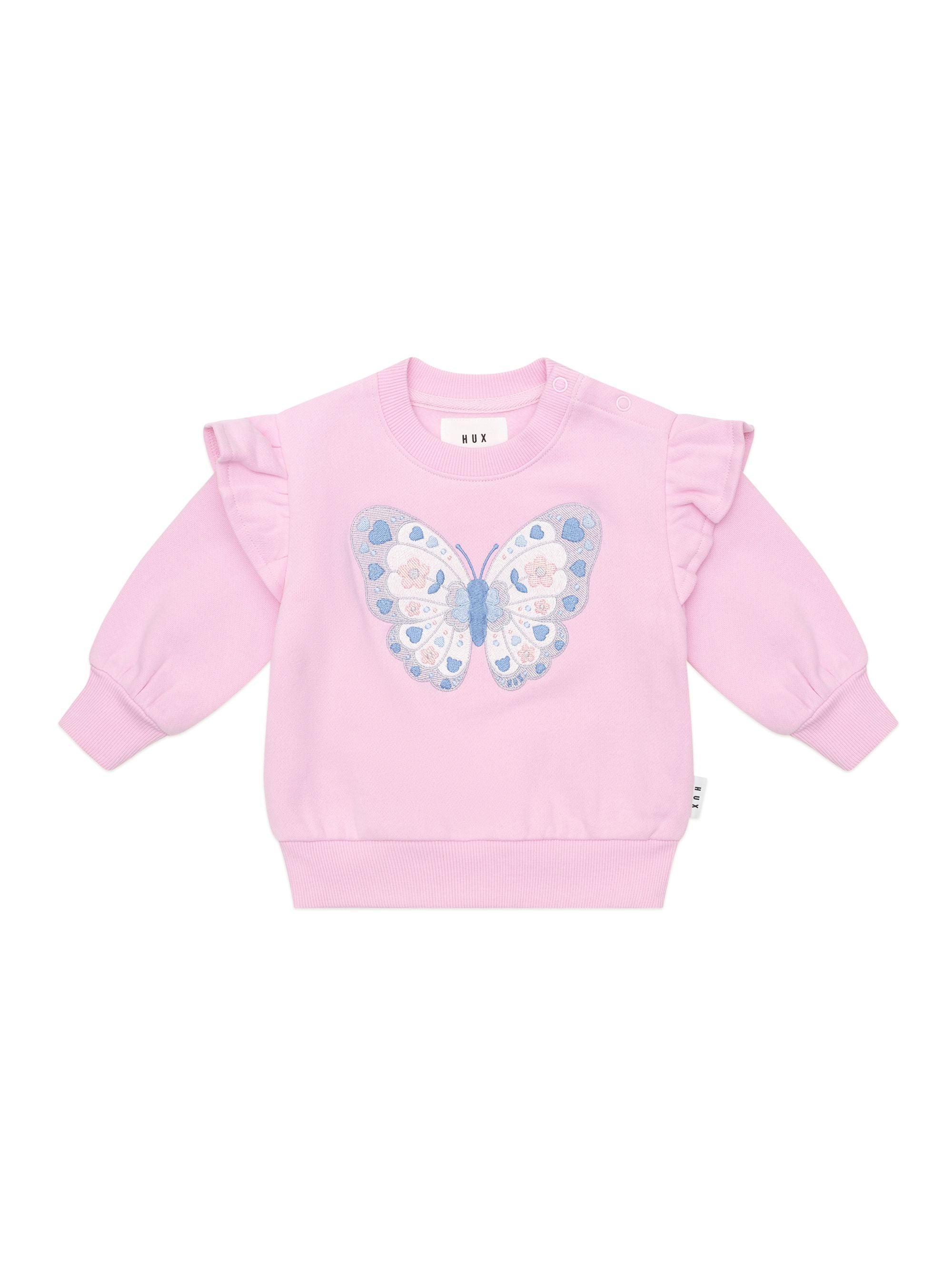 Huxbaby Butterfly Frill Sweatshirt | Bloom