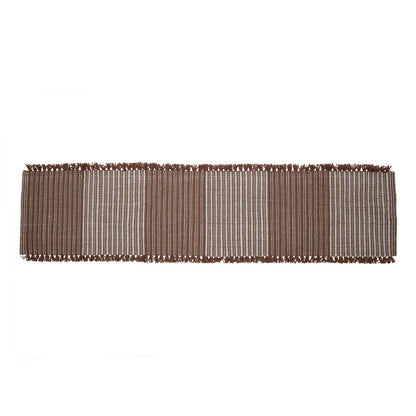 Textured Chocolate Table Runner - 140 x 35 cm