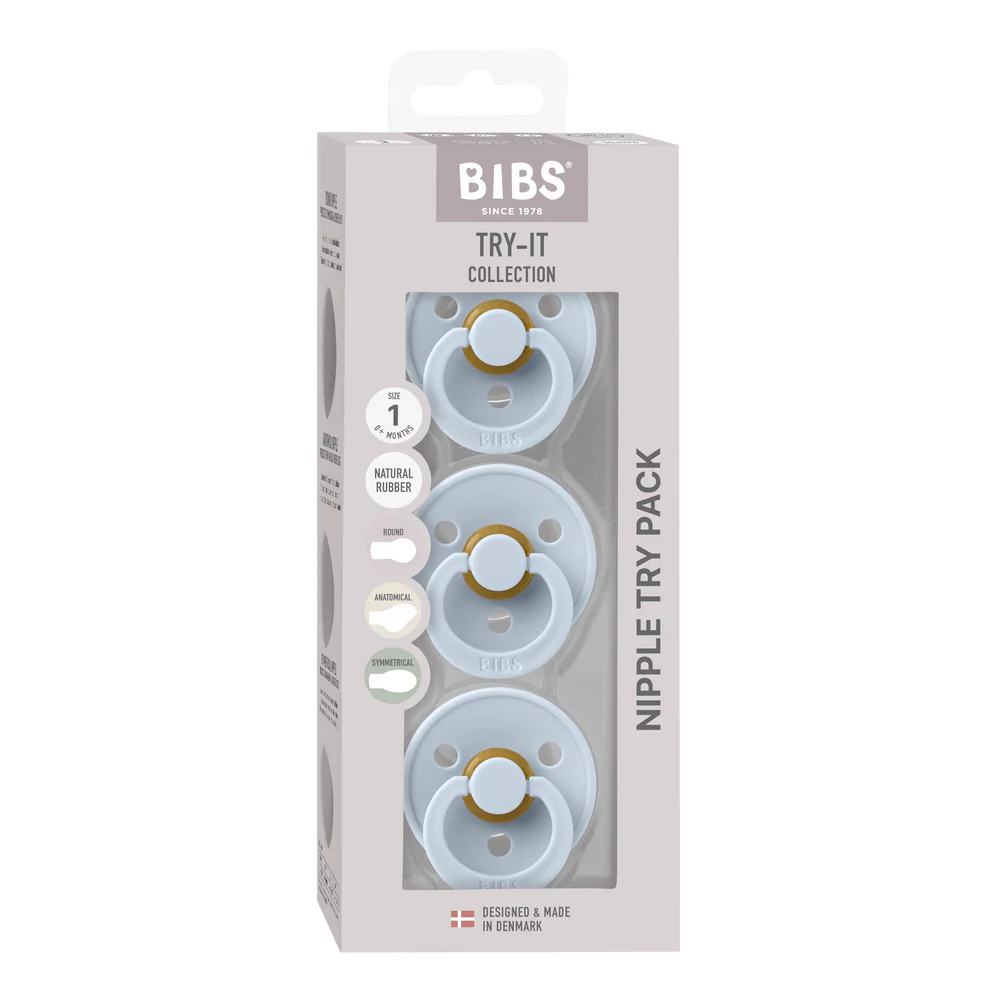 Bibs Try-it Colour 3pk - Baby Blue