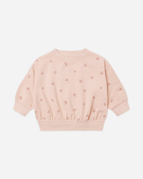 Quincy Mae Relaxed Sweatshirt - Hearts