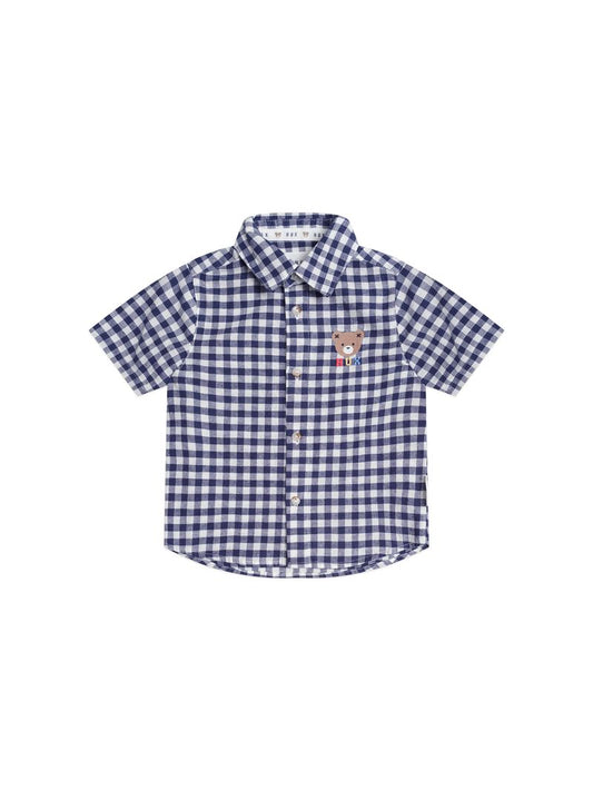 Huxbaby Huxbear Button Up Blue Check