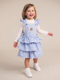 Huxbaby Ditsy Floral Tiered Overall Dress | Chambray