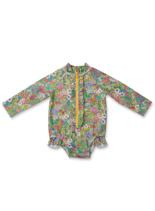 Walnut Liberty Prue Rashie Bather in Margaret Annie floral print - front