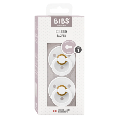 BIBS Colour Dummy - White (2 Pack)