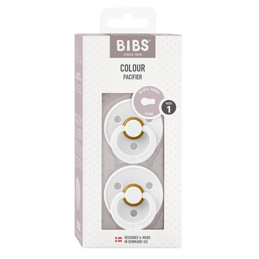 BIBS Colour Dummy - White (2 Pack)