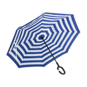 Reverse Umbrella- Navy Stripe