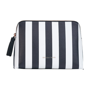 Vanity Bag- Black & White Stripe