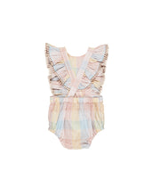 Load image into Gallery viewer, Rainbow Ruffle Playsuit- Rainbow Check
