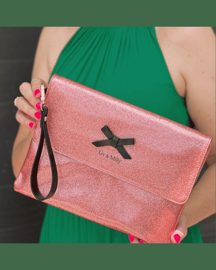 Liv & Milly Audrey 'Pink Sparkles' Clutch