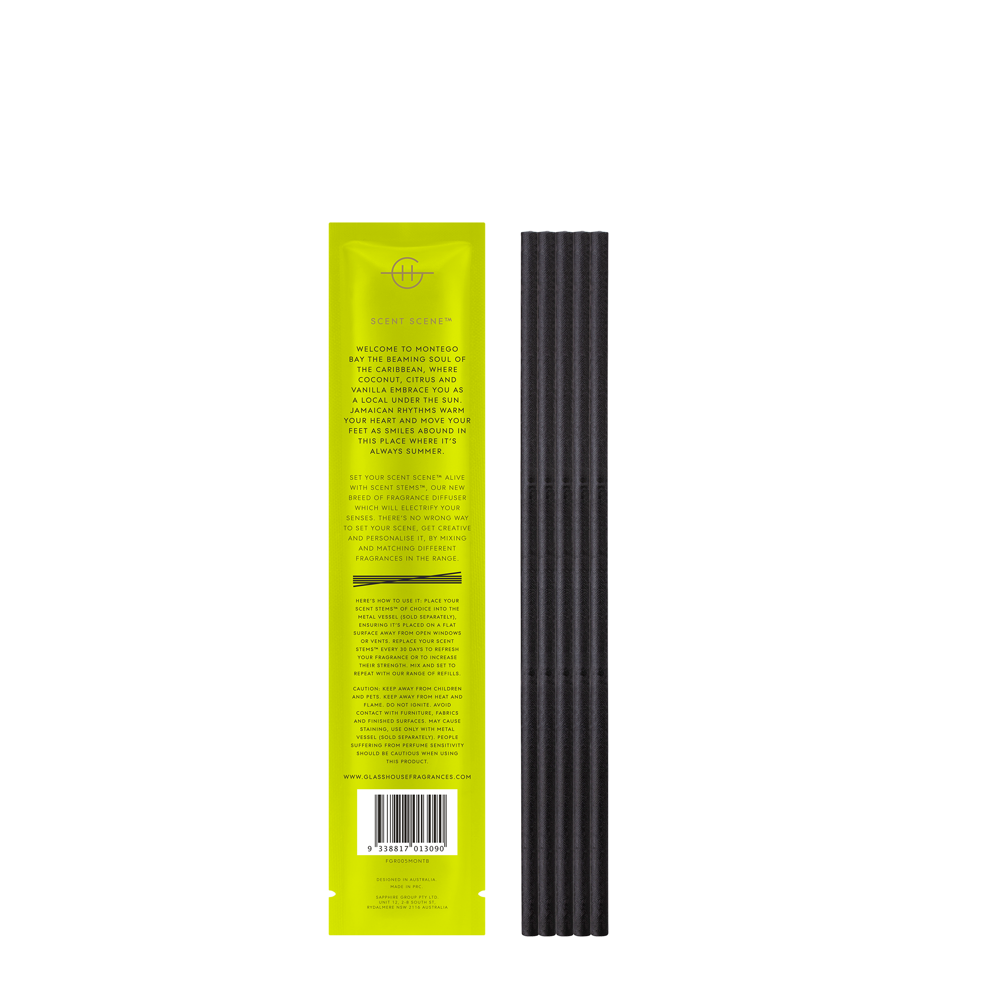 Glasshouse Montego Bay Rhythm - Replacement Scent Stems