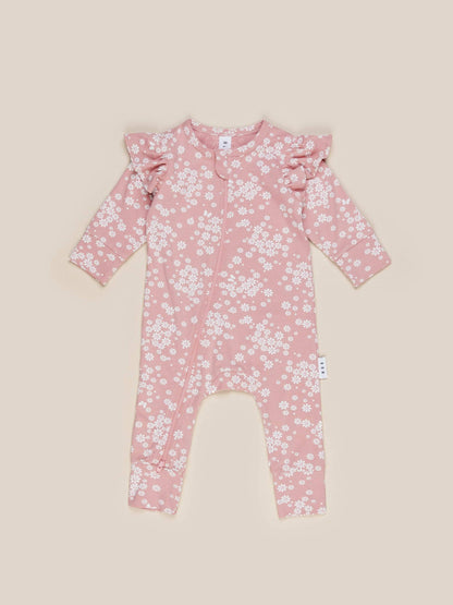 Huxbaby Floral Frill Zip Romper