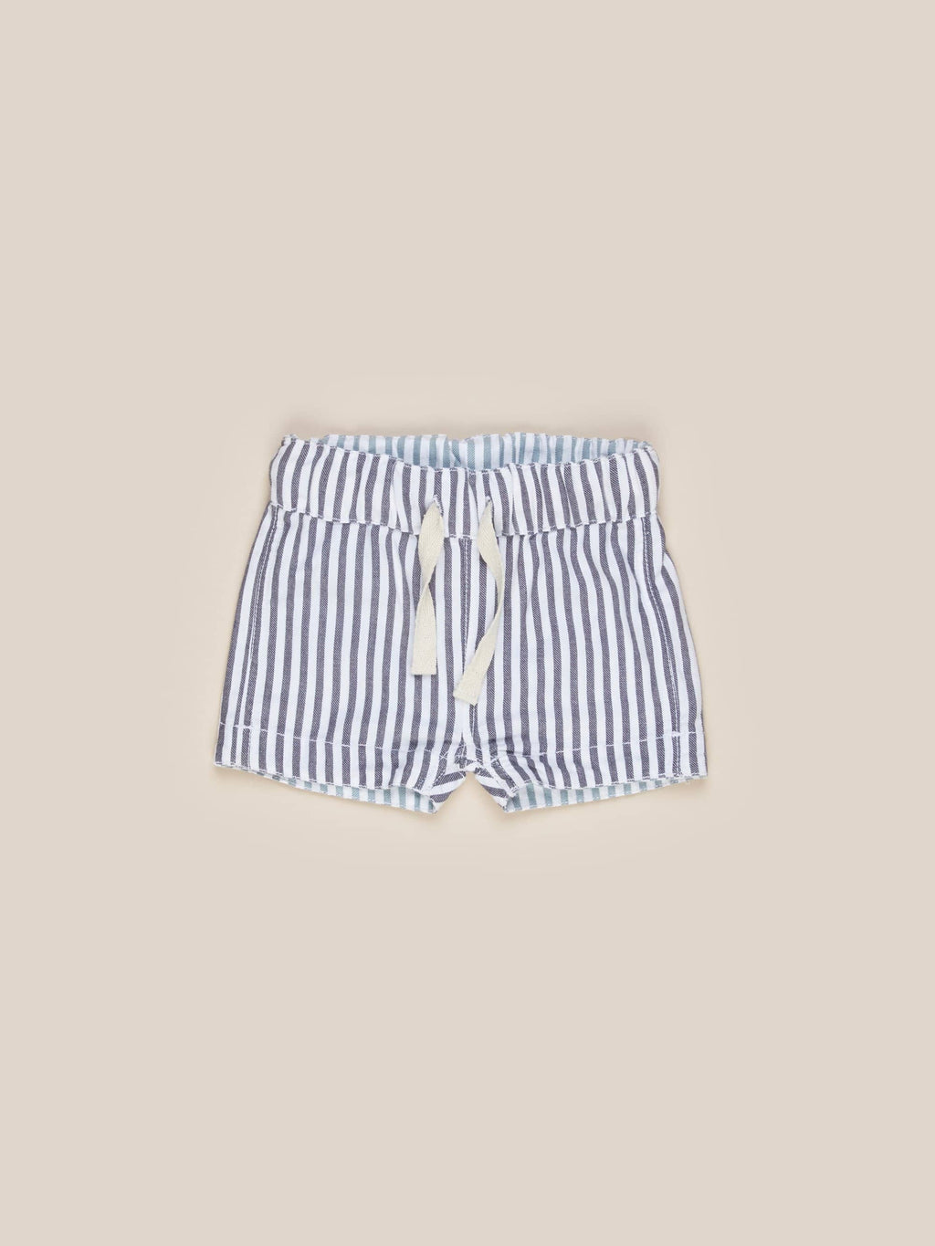 Huxbaby Reversible Chino Short- Ink & Surf Stripe