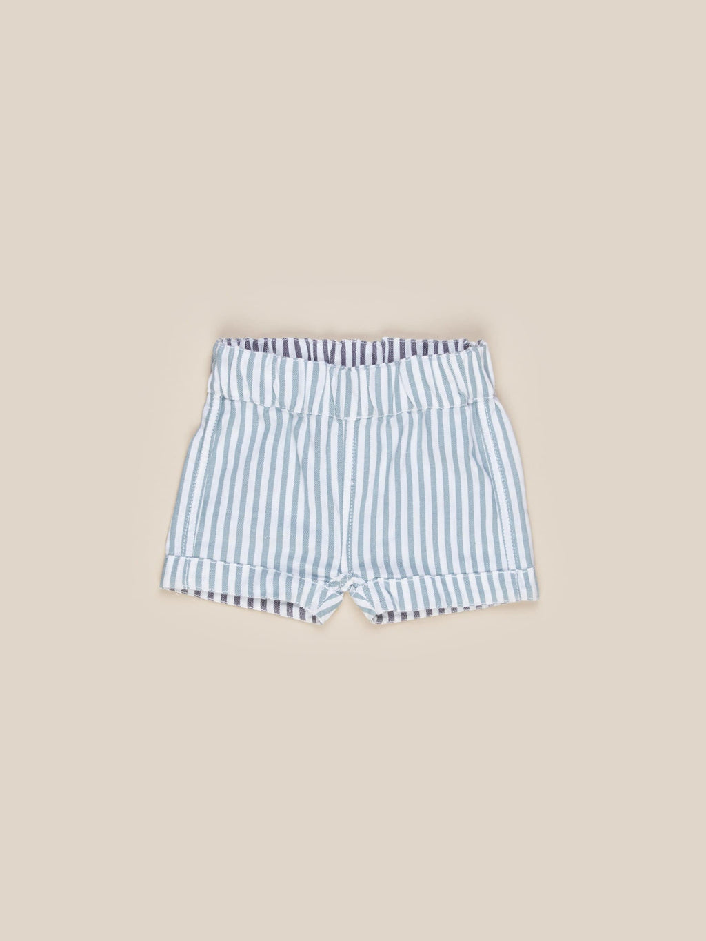 Huxbaby Reversible Chino Short- Ink & Surf Stripe