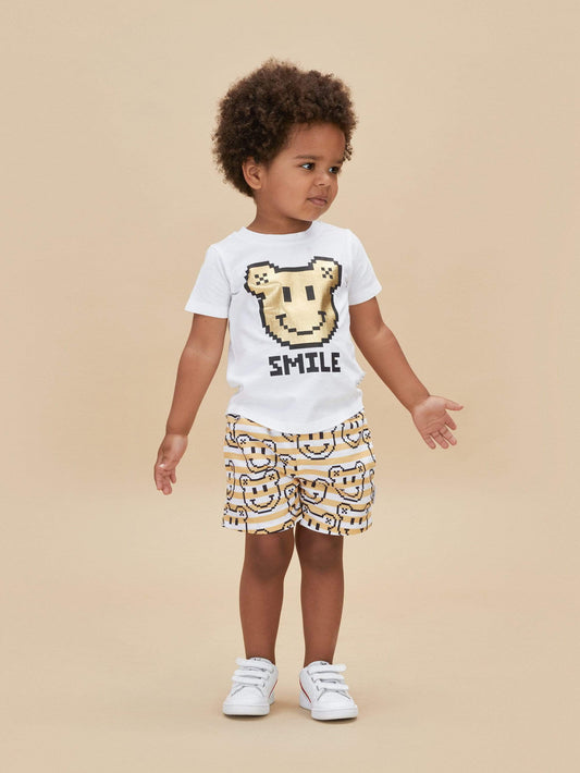 Huxbaby Digi Smiles Stripe Swim Short
