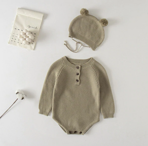 Ardito Baby - Rylee Romper and Hat Khaki