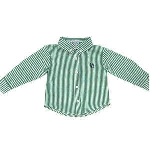The Broughton Shirt- Green Stripe