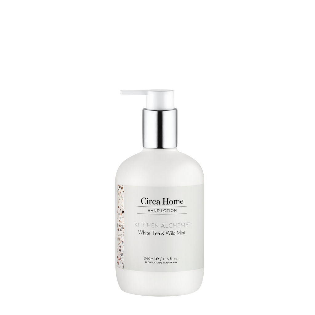 Circa Home Kitchen Range- White Tea and Wild Mint 340ml Hand Lotion