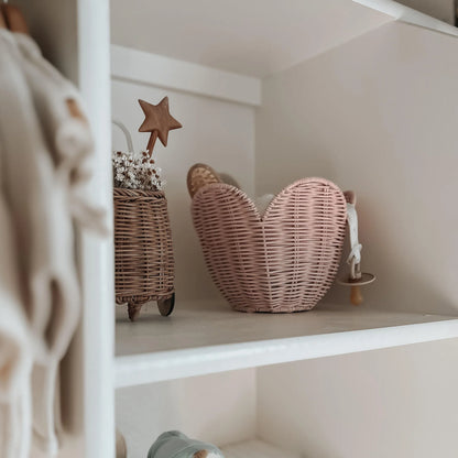 Rattan Lily Basket Set- Blush